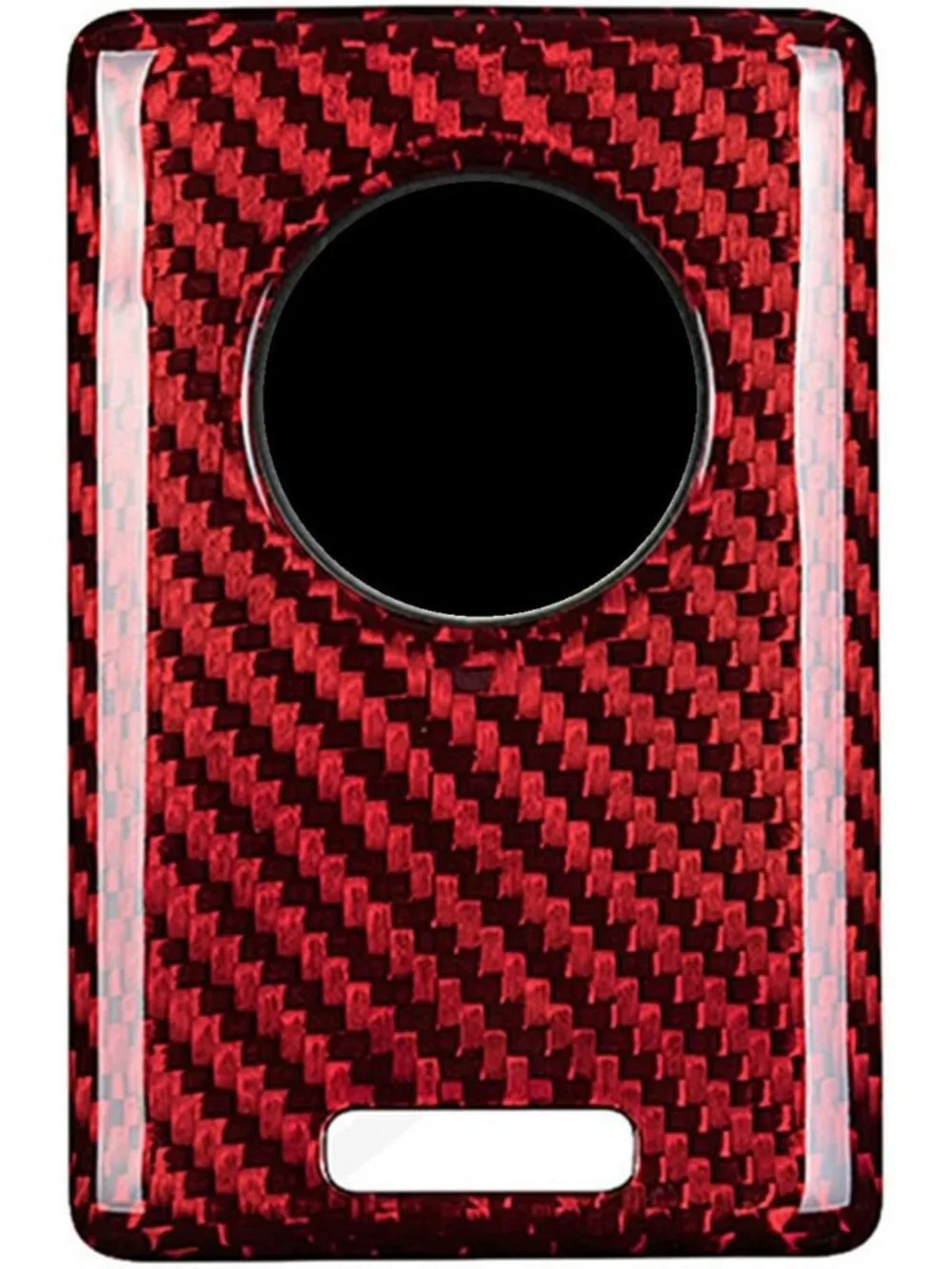 Sleek Carbon Fiber Key Fob Cover for Smart Car Remote - Red, Fits Chevy